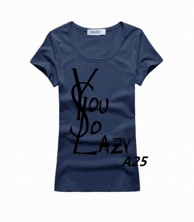 YSL short round collar T woman S-XL-193
